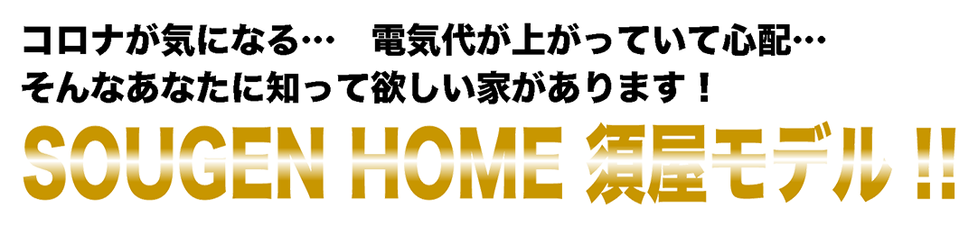 コロナが気になる…電気代が上がっていて心配…そんなあなたに知ってほしい家があります！SOUGEN HOME 須屋モデル！！